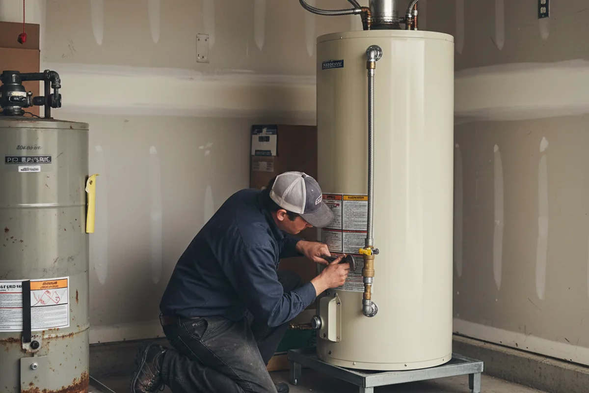 Water heater and shutoff valve replacement in Alexander